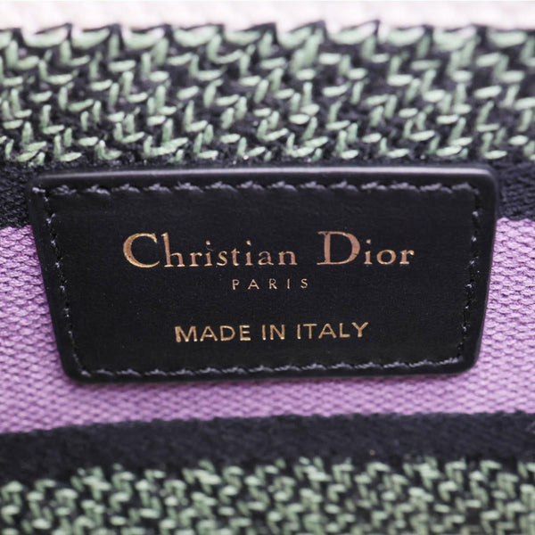 CHRISTIAN DIOR Lady D-Lite Medium Floral Embroidered Canvas Shoulder Bag Multicolor