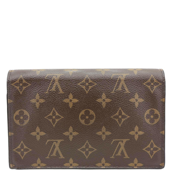 LOUIS VUITTON Flore Monogram Canvas Chain Wallet Fuchsia