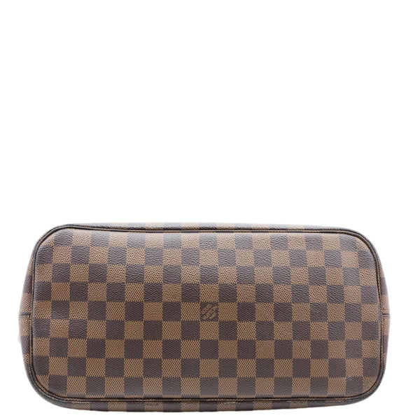 LOUIS VUITTON Neverfull MM Damier Ebene Tote Bag Brown