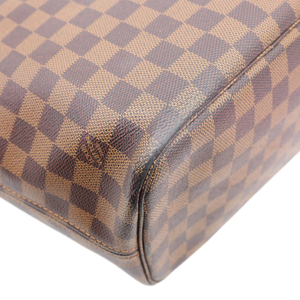 LOUIS VUITTON Neverfull MM Damier Ebene Tote Bag Brown
