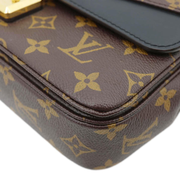 LOUIS VUITTON Marceau Monogram Canvas Chain Shoulder Bag Black