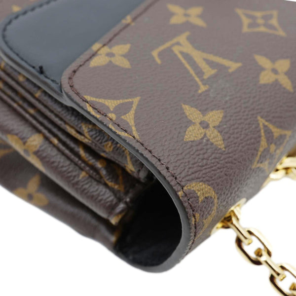 LOUIS VUITTON Marceau Monogram Canvas Chain Shoulder Bag Black