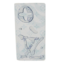 LOUIS VUITTON Brazza Monogram Aquagarden Canvas Wallet Light Blue