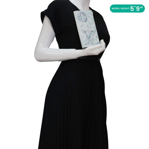 LOUIS VUITTON Brazza Monogram Aquagarden Canvas Wallet Light Blue