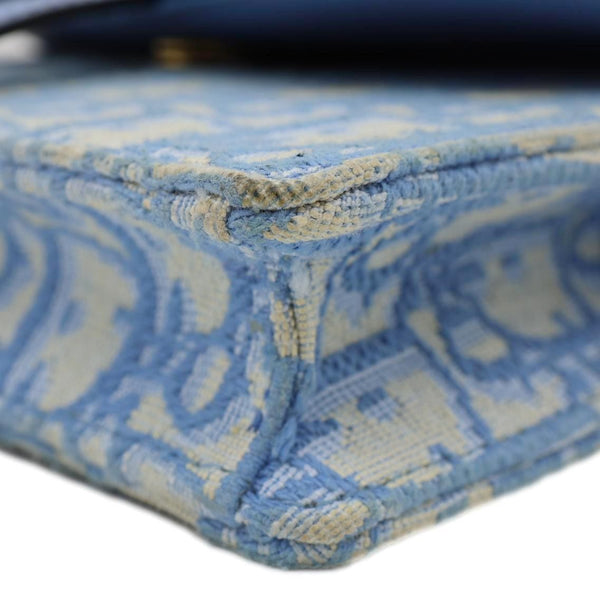 CHRISTIAN DIOR Saddle Oblique Canvas Belt Pouch Cornflower Blue