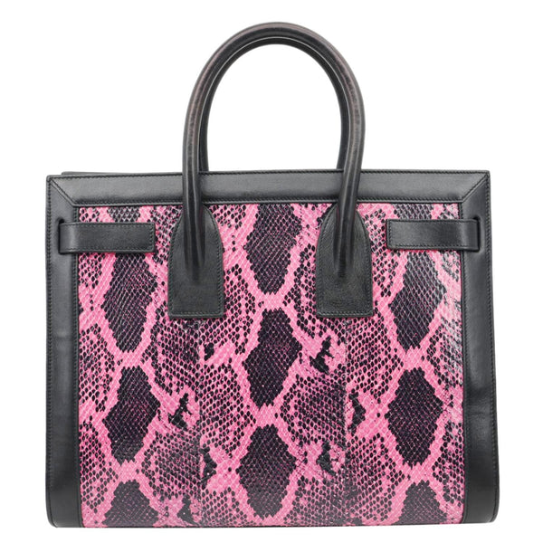 YVES SAINT LAURENT Sac De Jour Small Python Leather Shoulder Bag Pink