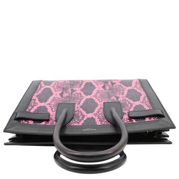 YVES SAINT LAURENT Sac De Jour Small Python Leather Shoulder Bag Pink