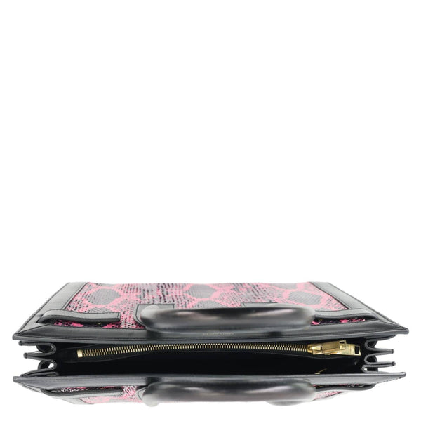 YVES SAINT LAURENT Sac De Jour Small Python Leather Shoulder Bag Pink