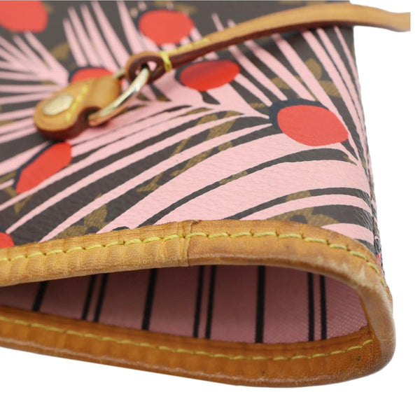 LOUIS VUITTON Neverfull MM Jungle Dots Monogram Canvas Tote Bag Brown