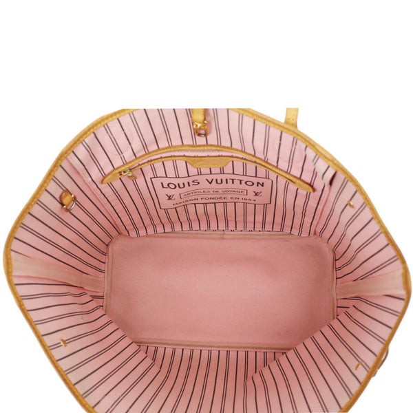 LOUIS VUITTON Neverfull MM Jungle Dots Monogram Canvas Tote Bag Brown