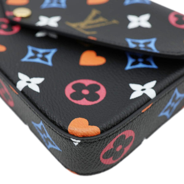 LOUIS VUITTON Pochette Felicie Game On Canvas Crossbody Bag Multicolor