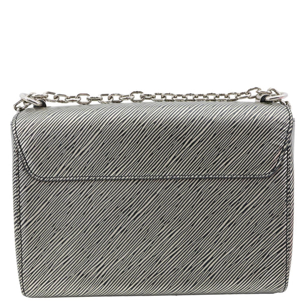 LOUIS VUITTON Twist MM Epi Leather Chain Shoulder Bag Silver