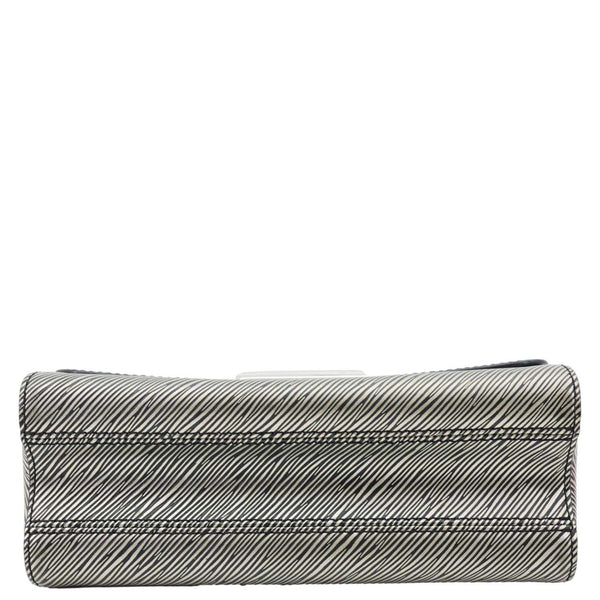 LOUIS VUITTON Twist MM Epi Leather Chain Shoulder Bag Silver