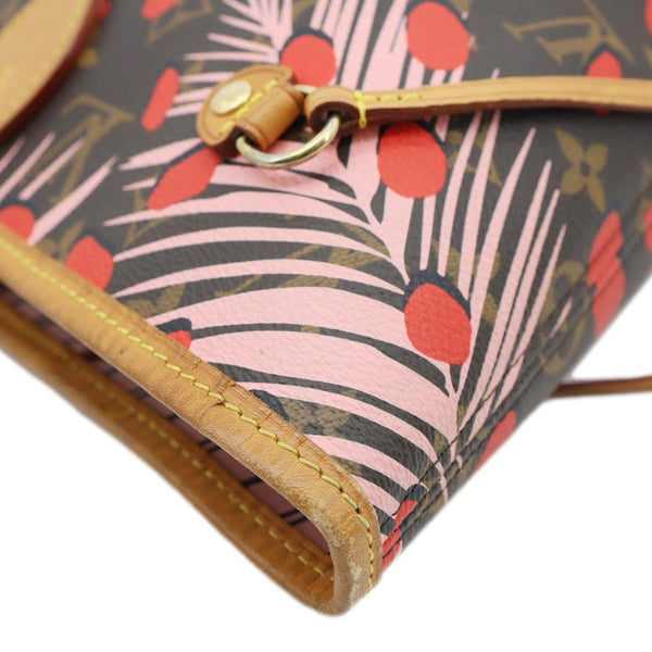 LOUIS VUITTON Neverfull MM Jungle Dots Monogram Canvas Tote Bag Brown