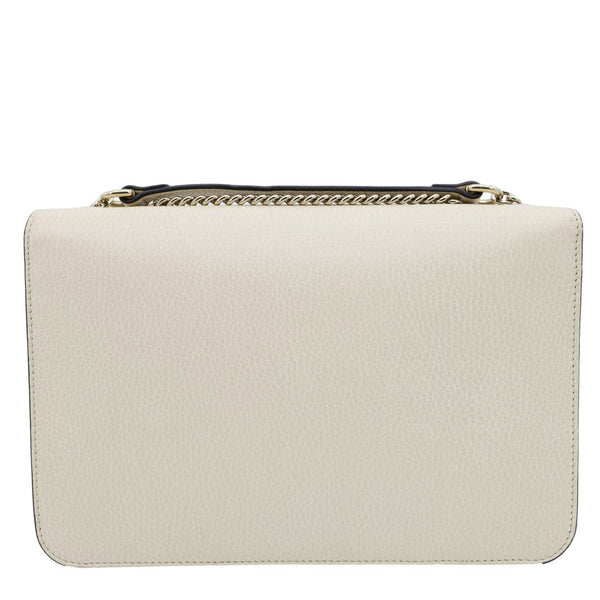 GUCCI Interlocking G Dollar Calfskin Top Handle Crossbody Bag Off White 510303