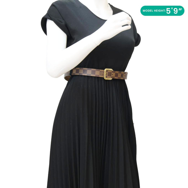 LOUIS VUITTON Tresor Damier Ebene Belt Brown 90/36