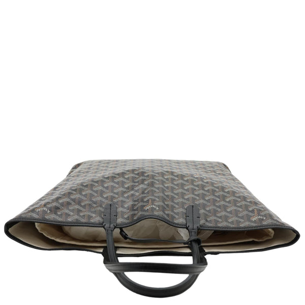 GOYARD Saint Louis PM Chevron Print Canvas Tote Bag Black