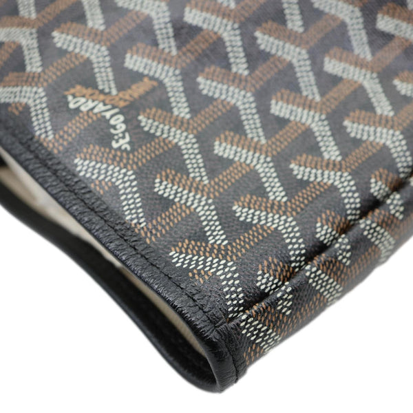 GOYARD Saint Louis PM Chevron Print Canvas Tote Bag Black