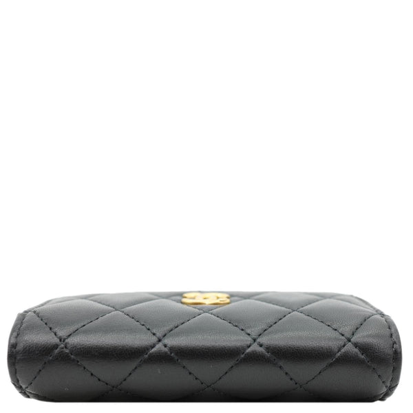 CHANEL Pearl Crush Quilted Leather Clutch With Chain Black