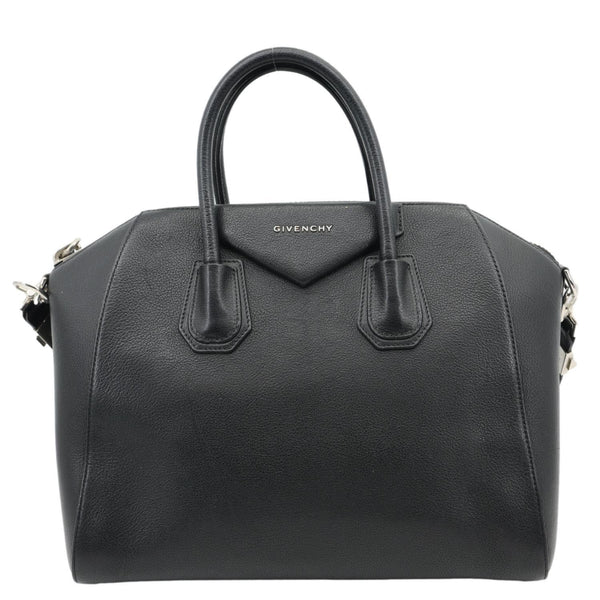 GIVENCHY Antigona Medium Sugar Goatskin Leather Shoulder Bag Black