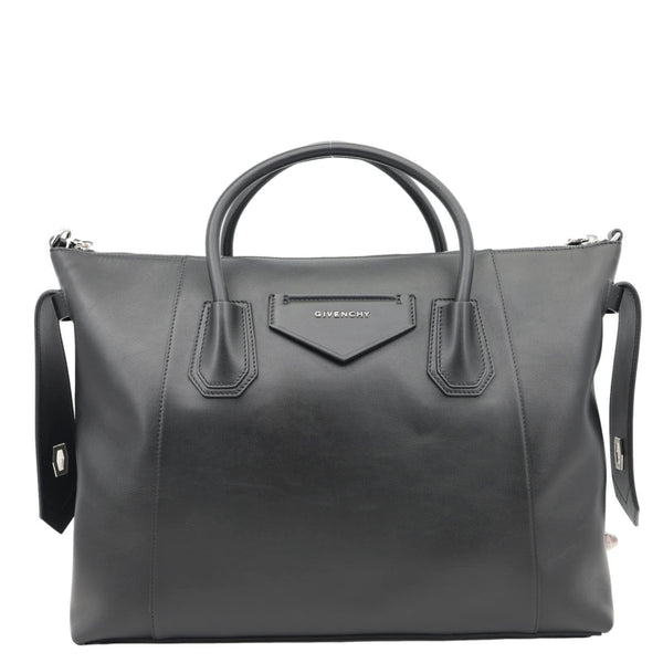 GIVENCHY Antigona Soft Leather Shoulder Bag Black