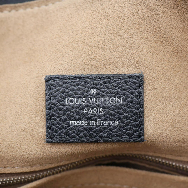 LOUIS VUITTON Babylone BB Mahina Leather Chain Shoulder Bag Black