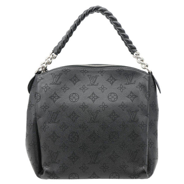 LOUIS VUITTON Babylone BB Mahina Leather Chain Shoulder Bag Black