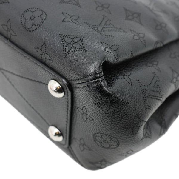 LOUIS VUITTON Babylone BB Mahina Leather Chain Shoulder Bag Black