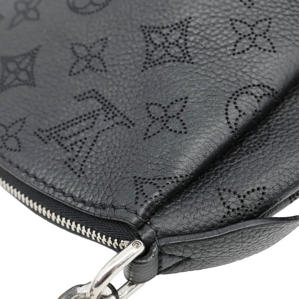 LOUIS VUITTON Babylone BB Mahina Leather Chain Shoulder Bag Black