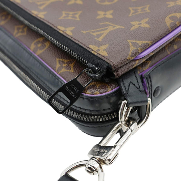 LOUIS VUITTON Trio Monogram Macassar Canvas Messenger Bag Purple