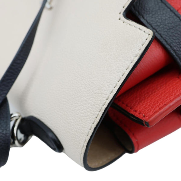 LOUIS VUITTON Lockme Ever Leather Crossbody Bag Red