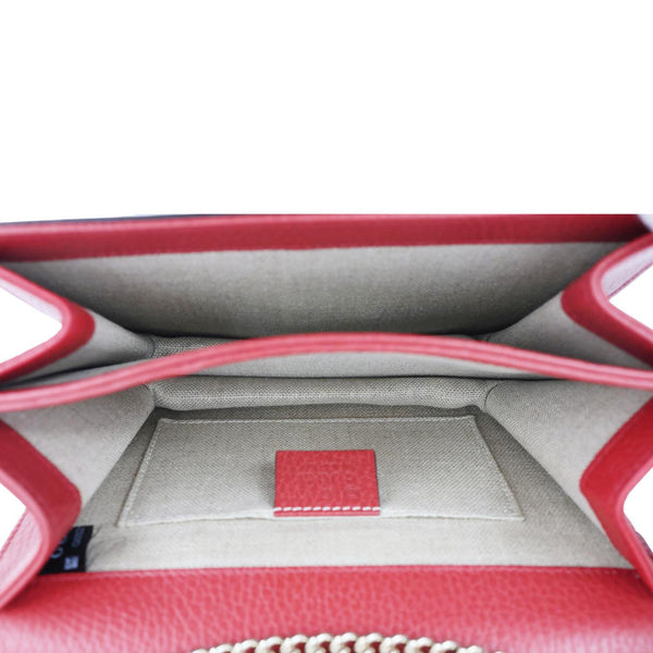 GUCCI Interlocking GG Small Dollar Calfskin Leather Crossbody Bag Red 510304
