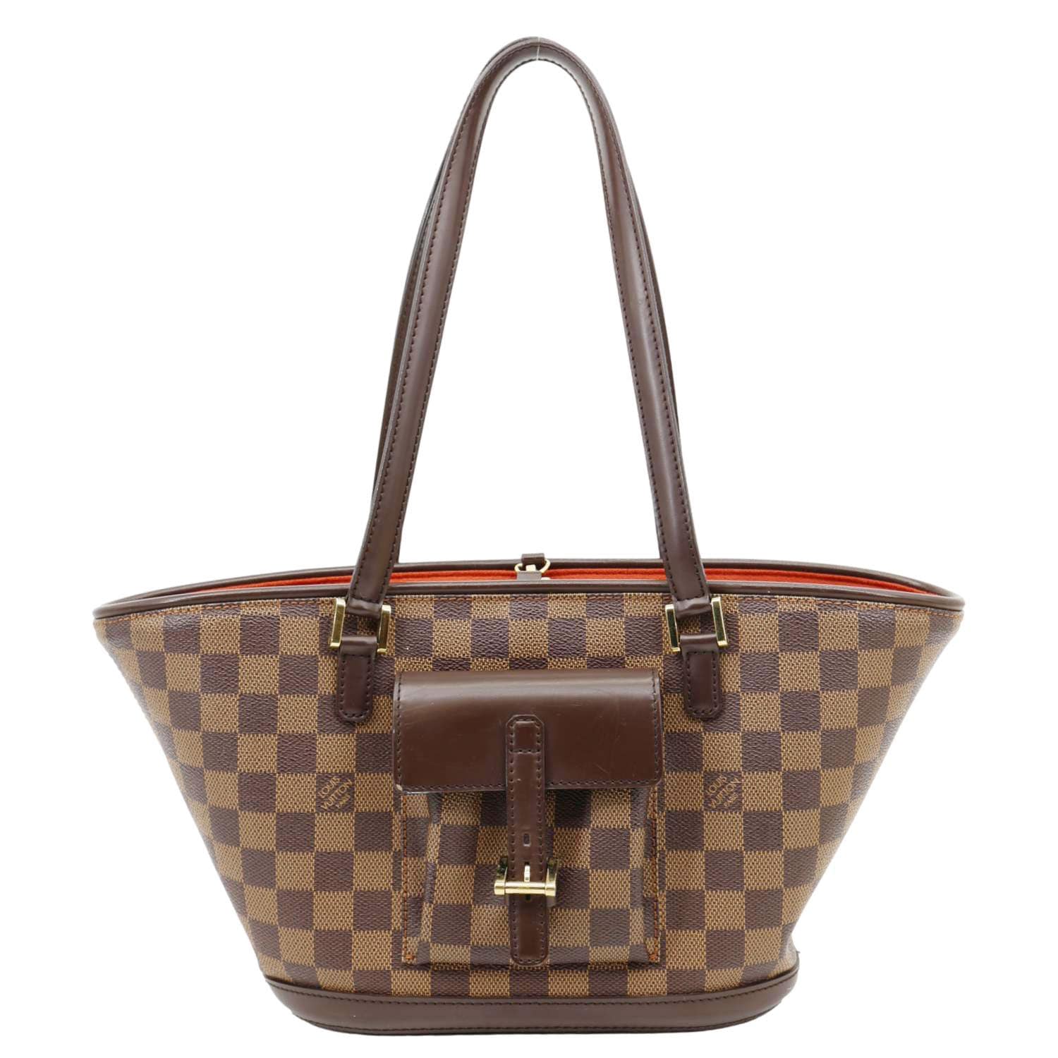 LOUIS VUITTON Manosque PM Damier Ebene Shoulder Bag Brown