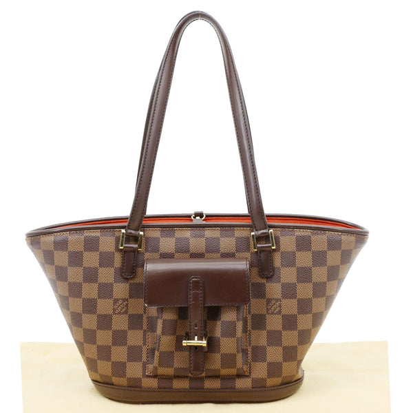 LOUIS VUITTON Manosque PM Damier Ebene Shoulder Bag Brown