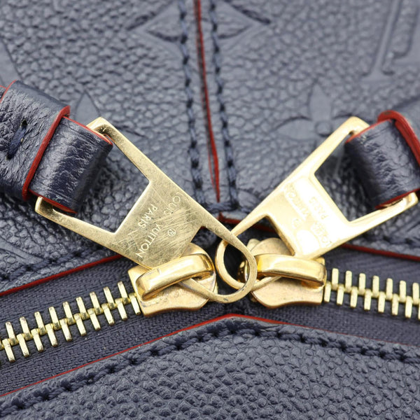 LOUIS VUITTON Sully PM Monogram Empreinte Leather Shoulder Bag Marine Rouge