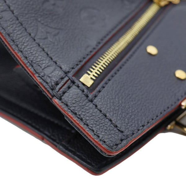 LOUIS VUITTON Sully PM Monogram Empreinte Leather Shoulder Bag Marine Rouge