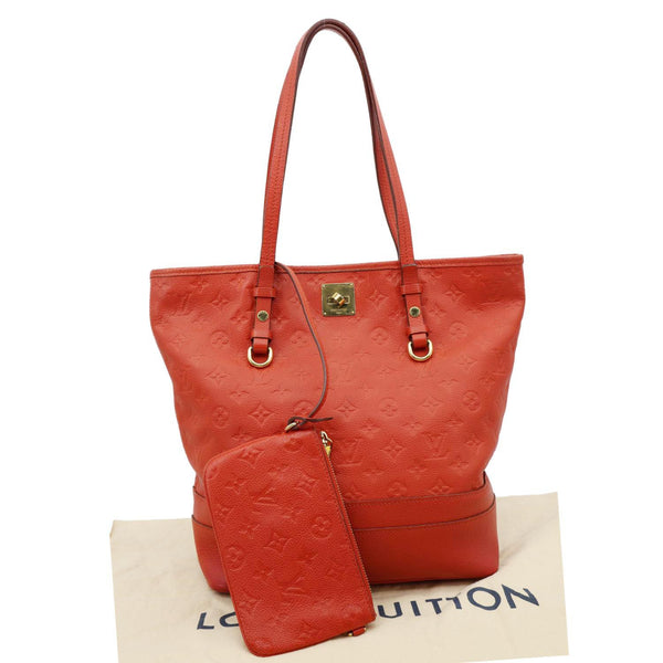 LOUIS VUITTON Citadine PM Empreinte Leather Shoulder Bag Aurore