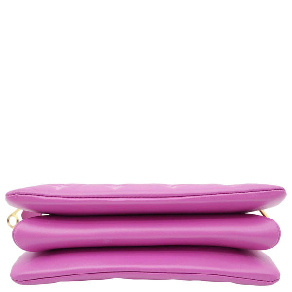 LOUIS VUITTON Coussin BB Monogram Embossed Leather Shoulder Bag Pink