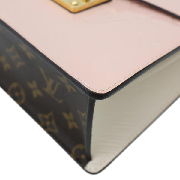 LOUIS VUITTON Spring Street Monogram Vernis Leather Shoulder Bag Rose Ballerine