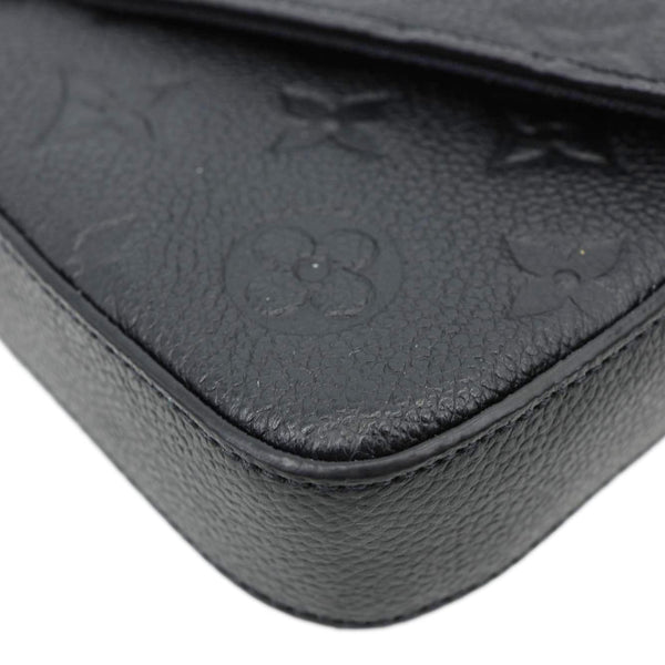 LOUIS VUITTON Felicie Pochette Monogram Empreinte Crossbody Bag Black