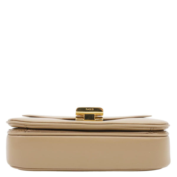 CELINE C Small Calfskin Leather Shoulder Bag Beige