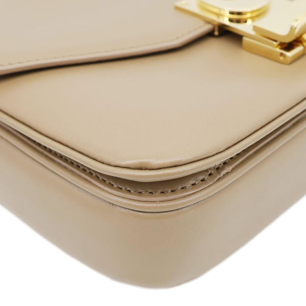 CELINE C Small Calfskin Leather Shoulder Bag Beige