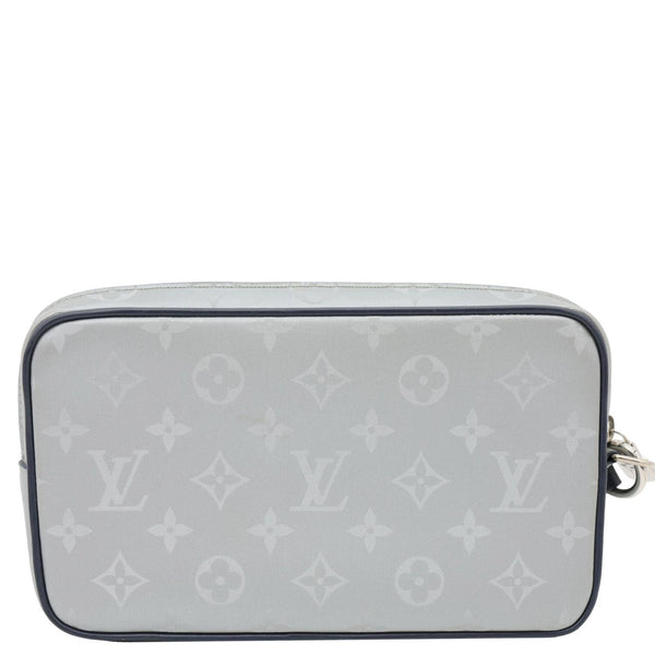 LOUIS VUITTON Satellite Alpha Monogram Canvas Clutch Bag Silver
