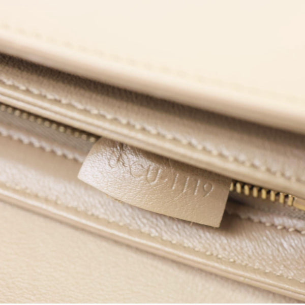 CELINE C Small Calfskin Leather Shoulder Bag Beige