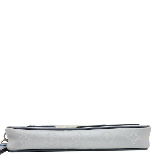 LOUIS VUITTON Satellite Alpha Monogram Canvas Clutch Bag Silver