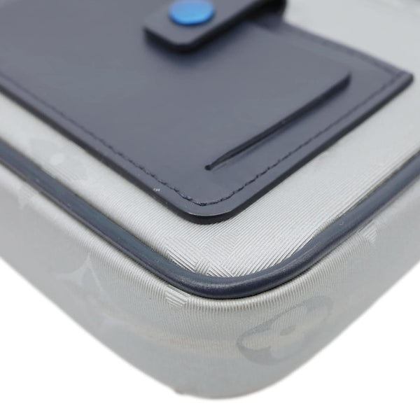 LOUIS VUITTON Satellite Alpha Monogram Canvas Clutch Bag Silver