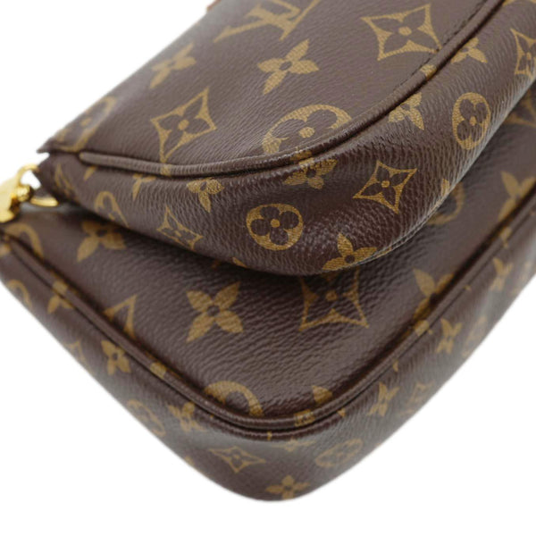 LOUIS VUITTON Multi Pochette Accessoires Monogram Canvas Crossbody Bag Brown