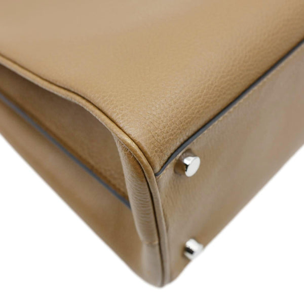 GUCCI Zumi Medium Leather Top Handle Shoulder Bag Brown 564714