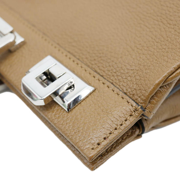 GUCCI Zumi Medium Leather Top Handle Shoulder Bag Brown 564714