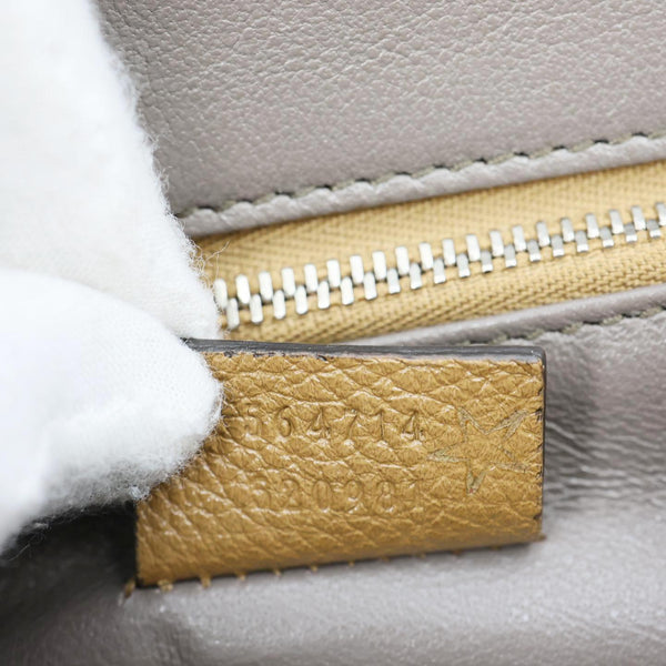 GUCCI Zumi Medium Leather Top Handle Shoulder Bag Brown 564714